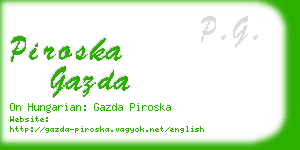 piroska gazda business card